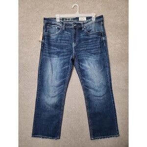 TK Axel Slim Bootcut Jeans Mens 38x32(41x32) Harbor Blue Medium Wash Stretch NEW
